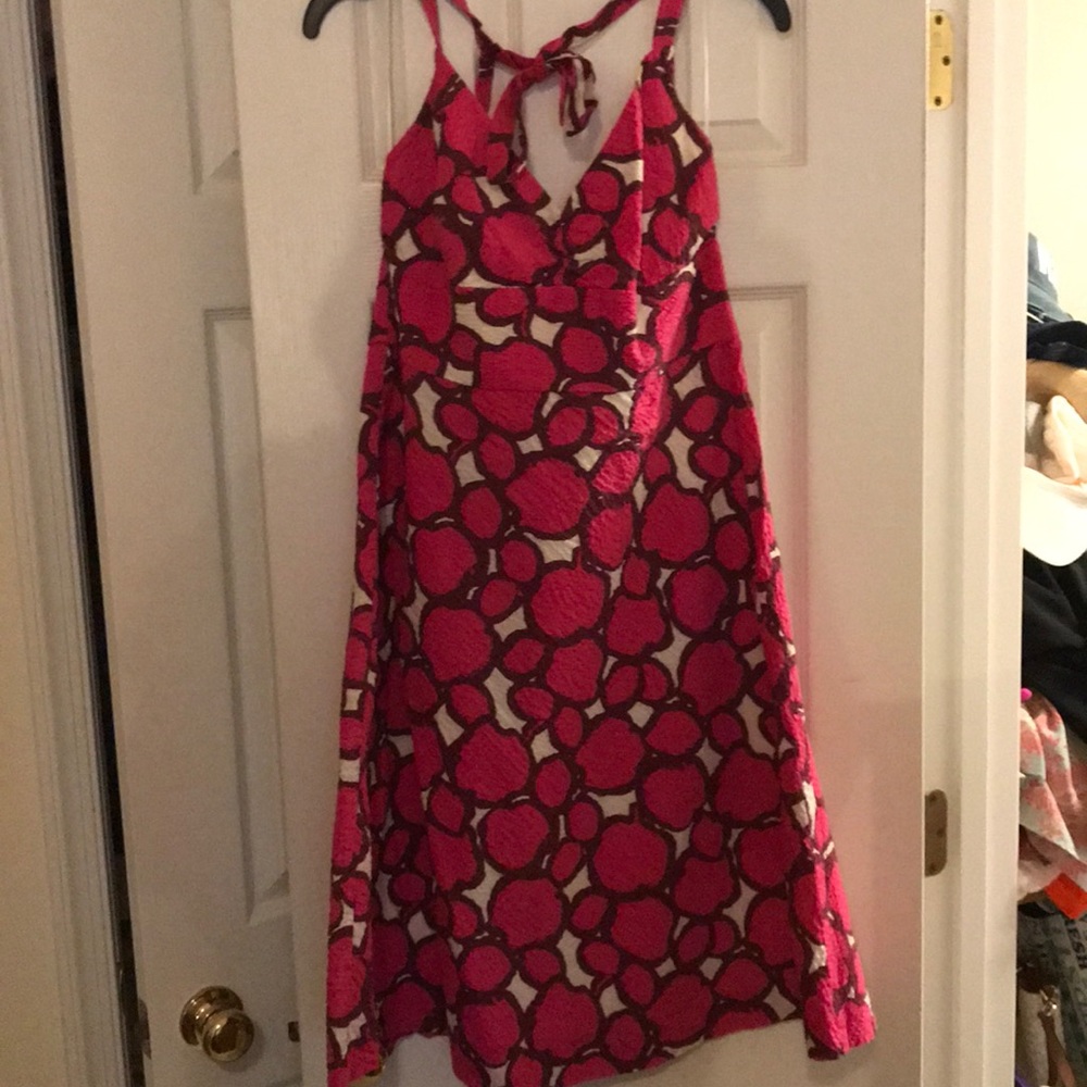 Pink J. Crew halter dress